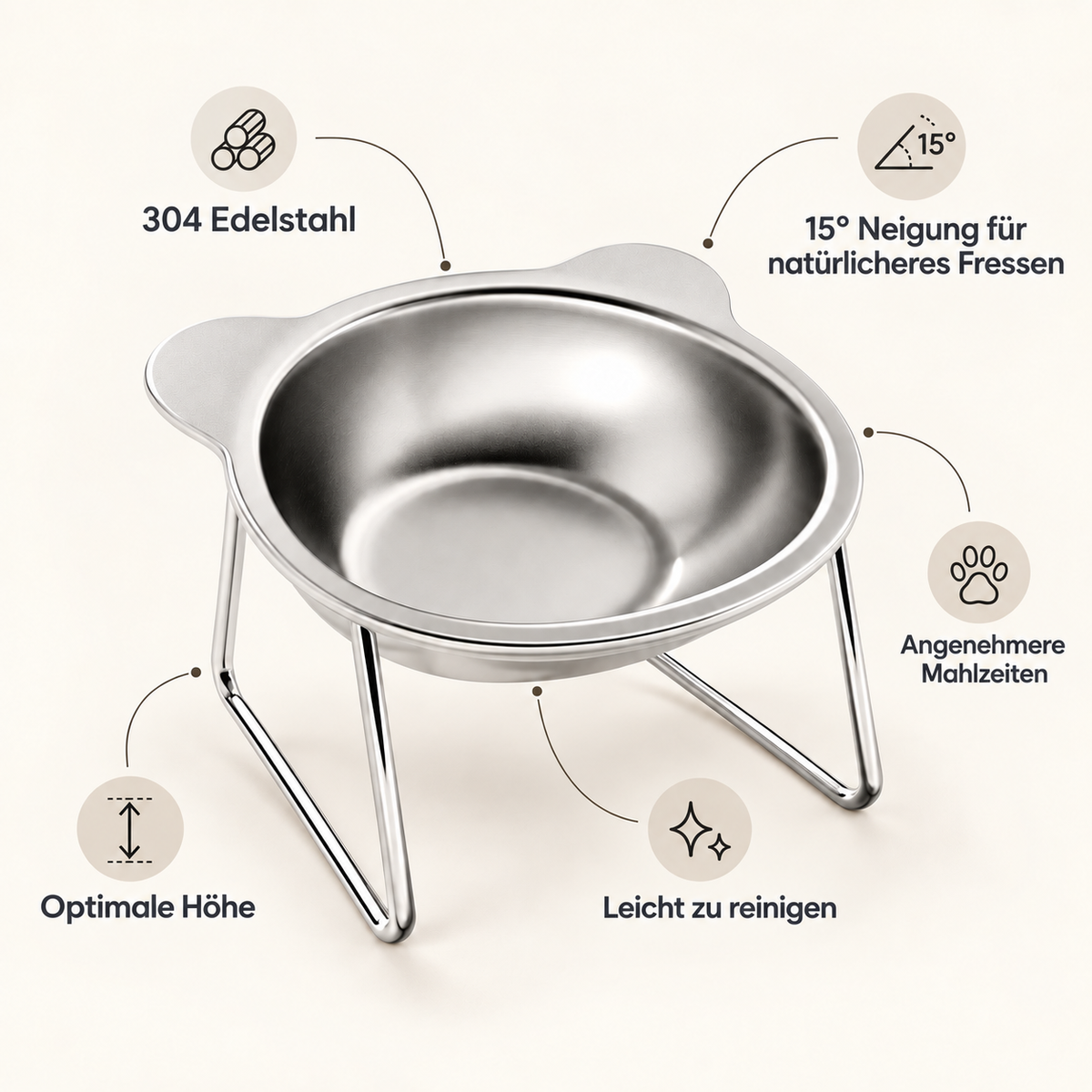 Tesunic Ergonomischer Hundenapf